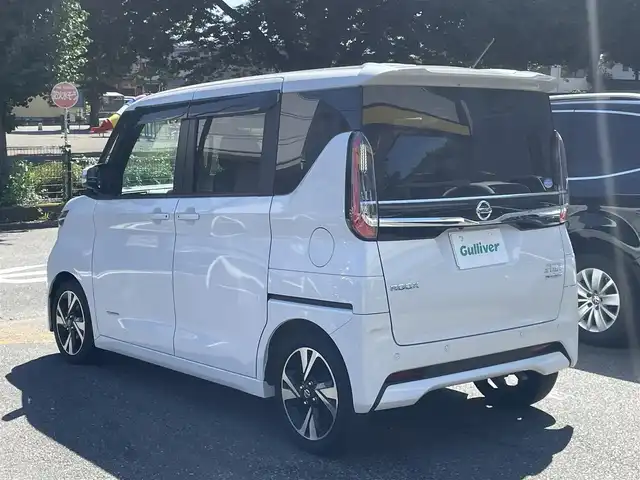 日産 ルークス ハイウェイスター Gターボ 神奈川県 2021(令3)年 0.8万km ホワイトパール ワンオーナー/先進安全装備/パワースライドドア(助手席側)/ディーラーOPナビ(9インチ)/CD/DVD/Bluetooth/地デジ/アラウンドビューモニター/純正ドライブレコーダー/ETC車載器/快適パックA/LEDヘッドライト/ステアリングリモコン/スマートキー/保証書/取説/スペアキーあり