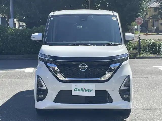 日産 ルークス ハイウェイスター Gターボ 神奈川県 2021(令3)年 0.8万km ホワイトパール ワンオーナー/先進安全装備/パワースライドドア(助手席側)/ディーラーOPナビ(9インチ)/CD/DVD/Bluetooth/地デジ/アラウンドビューモニター/純正ドライブレコーダー/ETC車載器/快適パックA/LEDヘッドライト/ステアリングリモコン/スマートキー/保証書/取説/スペアキーあり