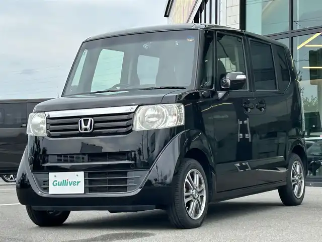 ホンダ Ｎ ＢＯＸ G Lパッケージ 愛媛県 2014(平26)年 4.3万km スマートブラック 純正7型ナビ(AM/FM/CD/DVD/BT/ワンセグTV)/バックカメラ/両側電動スライド/前後ドライブレコーダー/プッシュスタート/ETC/純正フロアマット/ステアリングリモコン/ヘッドライトレベライザー/電格ミラー/シガーソケット/ECON/現状サマー(純正AW)(155/65/R14)/DUNLOP ENASAVE EC204