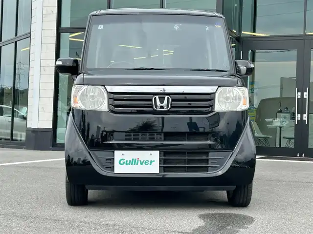 ホンダ Ｎ ＢＯＸ G Lパッケージ 愛媛県 2014(平26)年 4.3万km スマートブラック 純正7型ナビ(AM/FM/CD/DVD/BT/ワンセグTV)/バックカメラ/両側電動スライド/前後ドライブレコーダー/プッシュスタート/ETC/純正フロアマット/ステアリングリモコン/ヘッドライトレベライザー/電格ミラー/シガーソケット/ECON/現状サマー(純正AW)(155/65/R14)/DUNLOP ENASAVE EC204