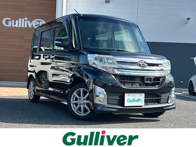 ダイハツ タント カスタム X トップED SA 佐賀県 2015(平27)年 8.6万km ブラックマイカメタリック 純正ナビ(NSZN-W65DB)/Bluetooth/CD/DVD/USB/フルセグTV/バックモニター/衝突軽減システム/LEDオートライト/オートエアコン/片側パワースライドドア/ハーフレザーシート/純正フロアマット/ETC/スマートキ-/保証書/取扱説明書/点検記録簿(H27/28/29/R1/2/6)
