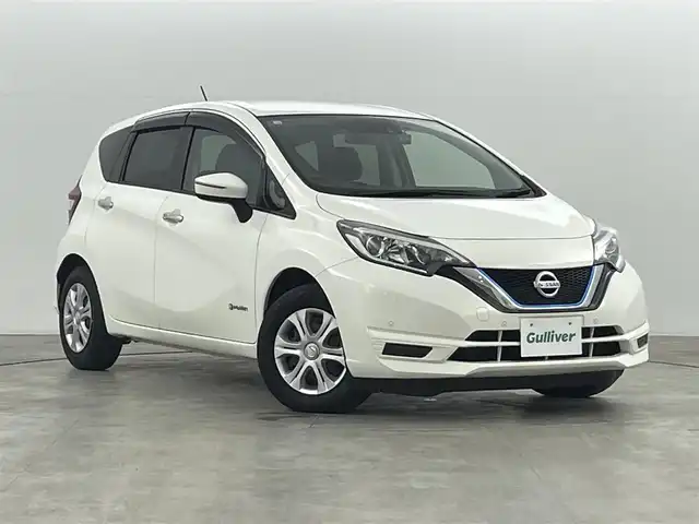 日産 ノート e－パワー B 福島県 2020(令2)年 2.3万km ホワイト エマージェンシーブレーキ/車線逸脱防止/踏み間違い防止/オートハイビーム/コーナーセンサー（前後）/社外7型ナビ/・BT.CD/DVD.SD/バックカメラ/ETC/ドライブレコーダー（前後）/プッシュスタート/純正フロアマット/ドアバイザー/電動格納ミラー