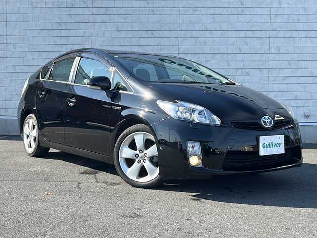 トヨタ プリウス S ツーリングセレクション 茨城県 2011(平23)年 5万km ブラック 社外ナビ　フルセグ/CD/DVD/BT/バックカメラ/ビルトインETC/オートライト/フォグランプ/純正フロアマット