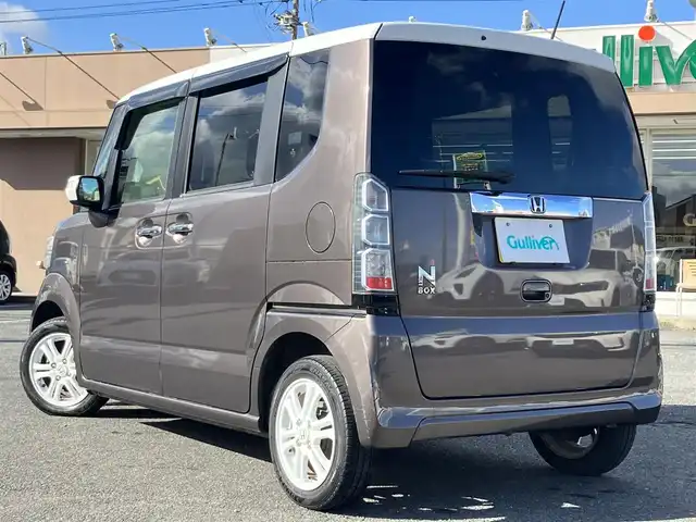 ホンダ Ｎ ＢＯＸ G Lパッケージ 三重県 2015(平27)年 7.4万km プレミアムブロンズパール ♪ワンオーナー/♪ルーフ白/♪社外ナビ・ワンセグ/♪パワースライドドア/♪スマートキー×２/♪プッシュスタート/♪アイドリングストップ/♪純正14インチAW/♪オートリトラクタブルミラー/♪ベンチシート/♪ステアリングスイッチ/♪プライバシーガラス/♪ドアバイザー/♪フロアマット/♪ヘッドライトレベライザー/♪横滑り防止装置