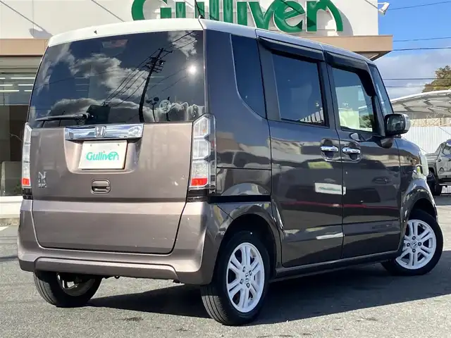 ホンダ Ｎ ＢＯＸ G Lパッケージ 三重県 2015(平27)年 7.4万km プレミアムブロンズパール ♪ワンオーナー/♪ルーフ白/♪社外ナビ・ワンセグ/♪パワースライドドア/♪スマートキー×２/♪プッシュスタート/♪アイドリングストップ/♪純正14インチAW/♪オートリトラクタブルミラー/♪ベンチシート/♪ステアリングスイッチ/♪プライバシーガラス/♪ドアバイザー/♪フロアマット/♪ヘッドライトレベライザー/♪横滑り防止装置