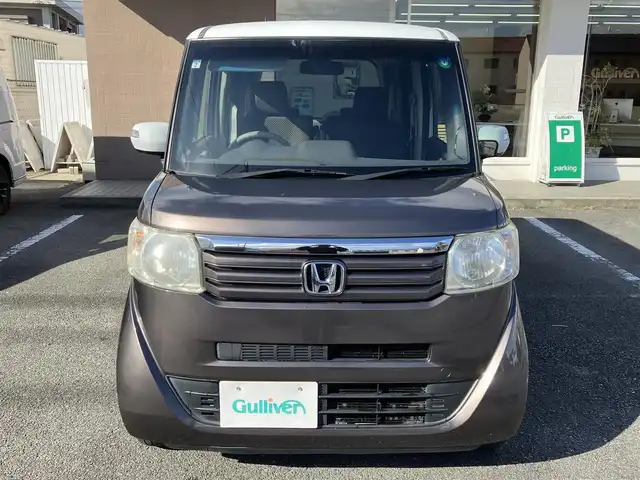 ホンダ Ｎ ＢＯＸ G Lパッケージ 三重県 2015(平27)年 7.4万km プレミアムブロンズパール ♪ワンオーナー/♪ルーフ白/♪社外ナビ・ワンセグ/♪パワースライドドア/♪スマートキー×２/♪プッシュスタート/♪アイドリングストップ/♪純正14インチAW/♪オートリトラクタブルミラー/♪ベンチシート/♪ステアリングスイッチ/♪プライバシーガラス/♪ドアバイザー/♪フロアマット/♪ヘッドライトレベライザー/♪横滑り防止装置