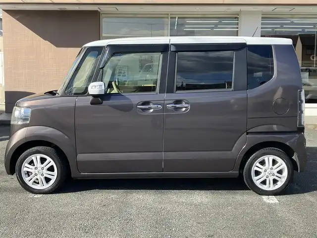 ホンダ Ｎ ＢＯＸ G Lパッケージ 三重県 2015(平27)年 7.4万km プレミアムブロンズパール ♪ワンオーナー/♪ルーフ白/♪社外ナビ・ワンセグ/♪パワースライドドア/♪スマートキー×２/♪プッシュスタート/♪アイドリングストップ/♪純正14インチAW/♪オートリトラクタブルミラー/♪ベンチシート/♪ステアリングスイッチ/♪プライバシーガラス/♪ドアバイザー/♪フロアマット/♪ヘッドライトレベライザー/♪横滑り防止装置
