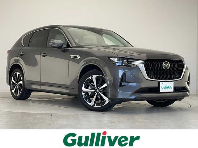 マツダ ＣＸ－６０ XD HV エクスクルーシブモダン 愛知県 2022(令4)年 2.1万km マシーングレープレミアムM 衝突軽減システム/プレミアムサウンドBOSE/純正12.4型ナビ　ＳＤカードなし/全方位カメラ/レーダークルーズコントロール/シートヒーター　全席/エアシート/フルセグ/Bluetooth/バックカメラ/電動リアゲート/ヘッドアップディスプレイ/コーナーセンサー/純正アルミホイール/ブラインドスポットモニター/LEDヘッドライト/パドルシフト/ステアリングヒーター/オートマチックハイビーム/ドライブレコーダー/ETC/置くだけ充電機/ステアリングスイッチ/スマートキー/プッシュスタート