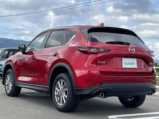 マツダ ＣＸ－５ XD スマートエディション 佐賀県 2022(令4)年 5万km ソウルレッドクリスタルM 純正10.25インチセンターディスプレイ/・フルセグTV/AM/FM/USB/Bluetooth/360°ビューモニター/ETC/ヘッドアップディスプレイ/電子パーキングブレーキ/AUTO HOLD機能/ISOFIX対応/革巻きステアリング/ステアリングリモコン/純正17インチアルミホイール/純正LEDヘッドライト/・オートマチックハイビーム/純正フロアマット/新車保証書/i-ACTIVSENSE/・アダプティブクルーズコントロール/・車線逸脱警報機能/・ブラインドスポットインフォメーション/・レーンキープアシストシステム/・スマートシティブレーキサポート/・パーキングセンサー