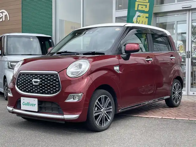 ダイハツ キャスト スタイル GプライムコレSAⅢ 道央・札幌 2022(令4)年 4万km ファイアークォーツレッドM 登録時走行距離39/304km/　４　W　D　/寒冷地仕様/スマートアシスト/社外SDナビ（CD/DVD/FM/AM)/ワンセグ/バックカメラ/アイドリングストップ/プッシュスタート/ETC/スペアキー×１/純正フロアマット/シートヒーター（運転席/助手席）/横滑り防止装置/盗難防止装置/オートライト/オートマチックハイビーム/衝突軽減ブレーキ/LEDヘッドライト/革巻きステアリング/ハーフレザーシート/電動格納ミラー/ヘッドライトレベライザー/社外AW付冬タイヤ