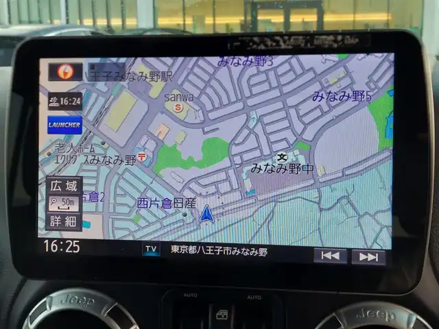 クライスラー・ジープ ジープ ラングラー アンリミテッド サハラ 茨城県 2016(平28)年 5.8万km ブライトホワイト 社外９インチ型ナビ/フルセグTV/バック＆左サイドカメラ/ETC/自動防眩機能ミラー/ヒルディセントコントロール/クルーズコントロール/トランスファー/オートライト/ヘッドライトレベライザー/ヒーテッドドアミラー/ALPINEスピーカー/純正フロアマット/純正アルミホイール/リモコンキー