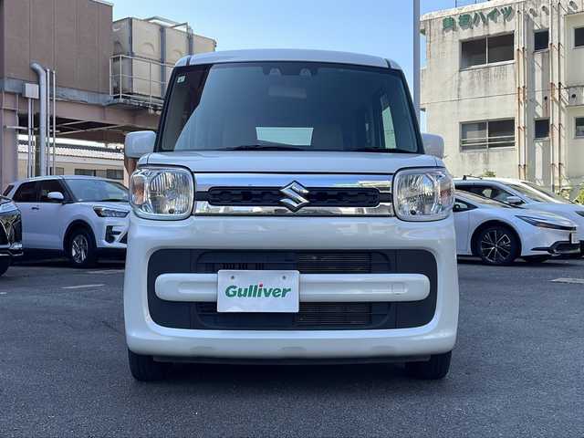 スズキ スペーシア HYBRID X 宮崎県 2021(令3)年 3.4万km ピュアホワイトP 社外ナビ ETC Bluetooth ワンセグTV バックカメラ USB入力端子 ナビ内蔵型ドライブレコーダー 両側パワースライドドア アイドリングストップ エンジンスタート オートライト 取扱説明書 保証書