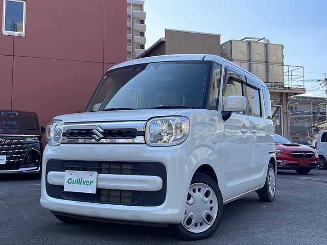 スズキ スペーシア HYBRID X 宮崎県 2021(令3)年 3.4万km ピュアホワイトP 社外ナビ ETC Bluetooth ワンセグTV バックカメラ USB入力端子 ナビ内蔵型ドライブレコーダー 両側パワースライドドア アイドリングストップ エンジンスタート オートライト 取扱説明書 保証書