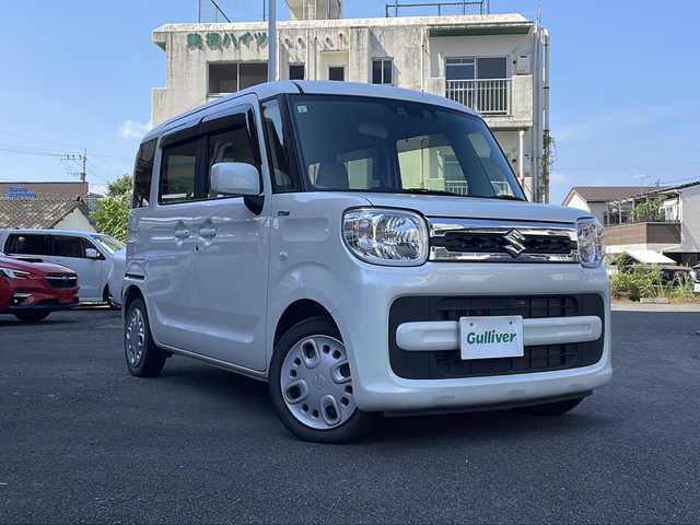 スズキ スペーシア HYBRID X 宮崎県 2021(令3)年 3.4万km ピュアホワイトP 社外ナビ ETC Bluetooth ワンセグTV バックカメラ USB入力端子 ナビ内蔵型ドライブレコーダー 両側パワースライドドア アイドリングストップ エンジンスタート オートライト 取扱説明書 保証書