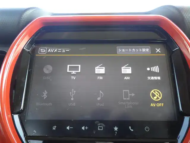 スズキ ハスラー HYBRID X 千葉県 2022(令4)年 2.5万km コーラルオレンジメタリック/ソフトベージュメタリック デュアルカメラブレーキサポート/純正メモリーナビ/地デジTV/【DVD/CD再生機能　Bluetooth接続】/全方位モニター/前席シートヒーター/革巻きステアリング/ステアリングスイッチ/ETC/LEDヘッドライト/フォグライト/リアコーナーセンサー/純正15インチアルミホイル/サイド/カーテンエアバッグ/携帯リモコン