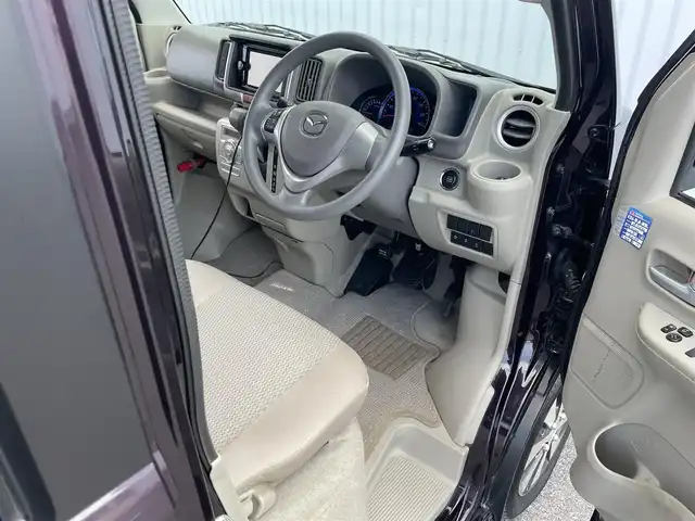 マツダ スクラム ワゴン PZターボ 滋賀県 2015(平27)年 4.5万km ムーンライトバイオレットパールメタリック 社外メモリナビ/(地デジTV CD DVD AM FM)/衝突軽減ブレーキ/横滑り防止装置/片側パワースライドドア/ステアリングリモコン/シートヒーター/プッシュスタート/スマートキー/ETC/純正フロアマット/電動格納ミラー/ドアバイザー/HIDヘッドライト/オートライト/純正14インチAW/クラリオンスピーカー積載