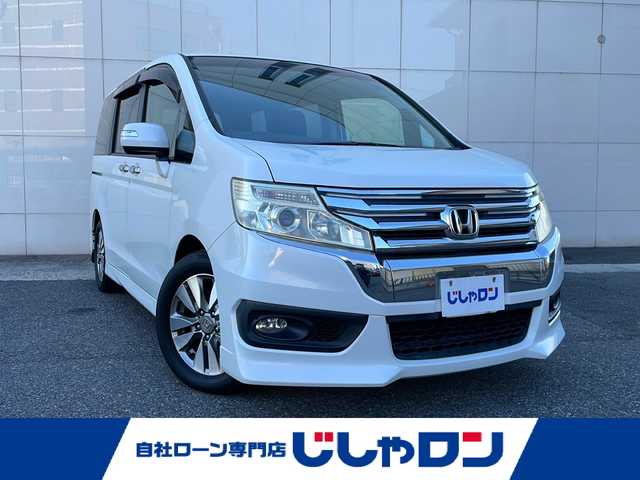 ホンダ ステップワゴン スパーダ Z インターナビセレ 埼玉県 2012(平24)年 11.2万km ホワイトオーキッドパール (株)IDOMが運営する【じしゃロン熊谷店】の自社ローン専用車両になりますこちらは現金またはオートローンご利用時の価格です。自社ローンご希望の方は別途その旨お申付け下さい/メーカーOPナビ/CD/DVD/MSV/USB/VTR/ラジオ/フルセグ/バックカメラ/両側パワースライドドア/純正フリップダウンモニター/ビルトインETC/ステアリングスイッチ/パドルシフト/ECON/アイドリングストップ/スマートキー/ウインカーミラー/純正フロアマット/純正アルミホイール/ドアバイザー/HID/フォグランプ/オートライト