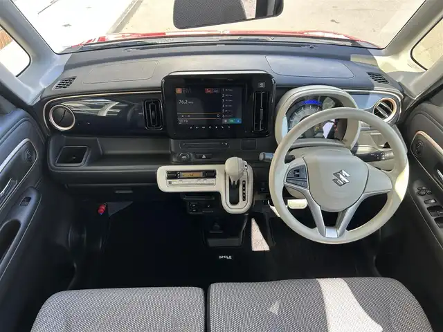 スズキ ワゴンＲ スマイル HYBRID X 静岡県 2021(令3)年 2万km フェニックスレッドパール/ブルーイッシュブラックパール デュアルカメラブレーキサポート/純正９型ナビ/フルセグＴＶ/ＤＶＤ再生/全周囲カメラ/ＥＴＣ２．０/両側電動スライドドア/エンジンスターター/クルコン/純正フロアマット/ＬＥＤヘッド/フォグライト
