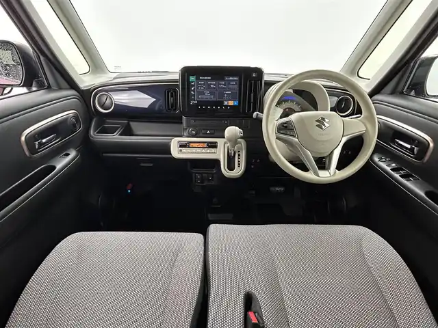 スズキ ワゴンＲ スマイル HYBRID X 熊本県 2021(令3)年 2万km フェニックスレッドパール/ブルーイッシュブラックパール 純正９インチナビ（CD・DVD・フルセグ・BT・ApplCarPlay・AndroidAuto・USB）/全周囲カメラ/ビルトインETC/両側パワースライドドア/スズキセーフティサポート/・デュアルセンサーブレーキサポート/・発進お知らせ機能/・標識認識機能/・車線維持機能/・車線逸脱抑制機能/・ふらつき警報機能/・前後誤発進抑制機能/・ハイビームアシスト/・低速時ブレーキサポート/横滑り防止/アイドリングストップ/運転席シートヒーター/純正フロアマット/オートライト/LEDヘッドライト/電動格納ミラー/スマートキー/プッシュスタート/スペアキー1本/保証書/取扱説明書