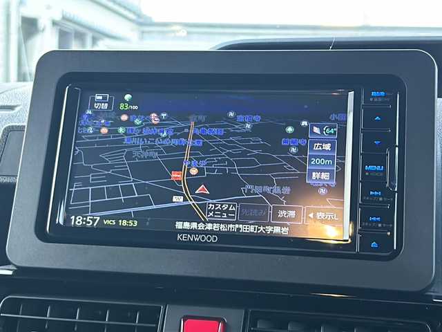 ダイハツ タント カスタム RS 福島県 2023(令5)年 0.3万km ブラックマイカメタリック/ファイアークォーツレッドメタリック 2トーン ターボ　ナビ　全周囲Ｃ　フルセグ　Ｄ席ロングスライドシート　ドラレコ　両側電動スライドドア　ＥＴＣ　ハーフレザーシートヒーター　電動Ｐブレーキ　コーナーセンサー　スマートキー　オートＬＥＤ　フォグ