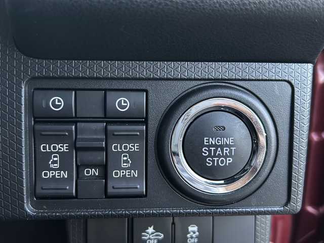 ダイハツ タント カスタム RS 福島県 2023(令5)年 0.3万km ブラックマイカメタリック/ファイアークォーツレッドメタリック 2トーン ターボ　ナビ　全周囲Ｃ　フルセグ　Ｄ席ロングスライドシート　ドラレコ　両側電動スライドドア　ＥＴＣ　ハーフレザーシートヒーター　電動Ｐブレーキ　コーナーセンサー　スマートキー　オートＬＥＤ　フォグ