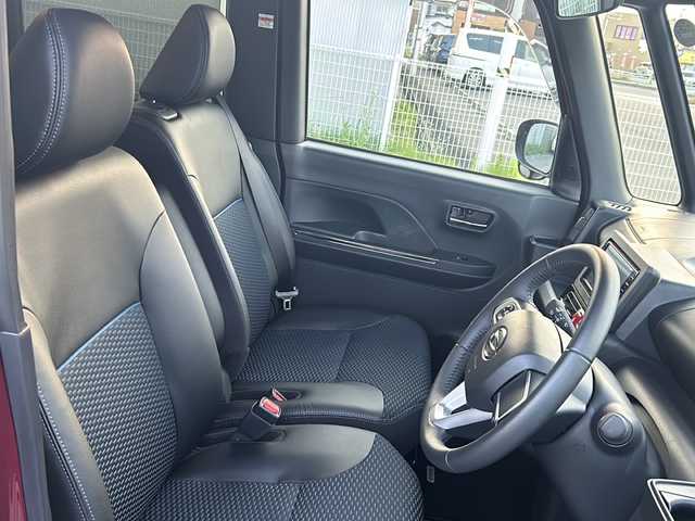 ダイハツ タント カスタム RS 福島県 2023(令5)年 0.3万km ブラックマイカメタリック/ファイアークォーツレッドメタリック 2トーン ターボ　ナビ　全周囲Ｃ　フルセグ　Ｄ席ロングスライドシート　ドラレコ　両側電動スライドドア　ＥＴＣ　ハーフレザーシートヒーター　電動Ｐブレーキ　コーナーセンサー　スマートキー　オートＬＥＤ　フォグ