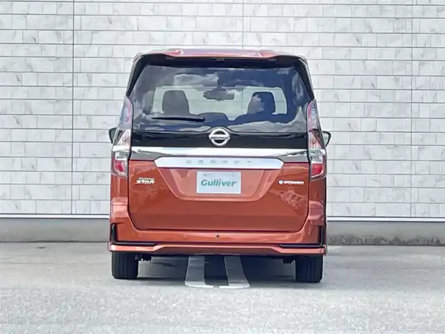 日産 セレナ e－パワー ハイウェイスター V 福岡県 2021(令3)年 2.1万km オレンジ 純正10型SDナビ(フルセグTV/CD/DVD/BT)アラウンドビューモニター後席フリップダウンモニタープロパイロット両側パワスラ前後ドラレコETCデジタルインナーミラーUSB純正フロアマット純正LEDアルミホイールスマートキープッシュスタート