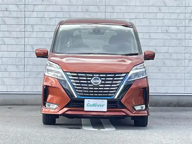 日産 セレナ e－パワー ハイウェイスター V 福岡県 2021(令3)年 2.1万km オレンジ 純正10型SDナビ(フルセグTV/CD/DVD/BT)アラウンドビューモニター後席フリップダウンモニタープロパイロット両側パワスラ前後ドラレコETCデジタルインナーミラーUSB純正フロアマット純正LEDアルミホイールスマートキープッシュスタート