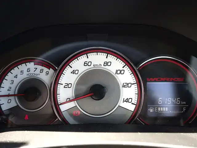 スズキ アルト ワークス 山形県 2019(平31)年 6.2万km スチールシルバーM 5MT/純正SDナビ　/　　【CD　DVD　BT　フルセグ　USB　AUX MSV】/HIDオートライト/15インチアルミホイール/ドライブレコーダー/ステアリングスイッチ/電動格納ウィンカーミラー/純正フロアマット/ドアバイザー/スマートキー×2/ETC