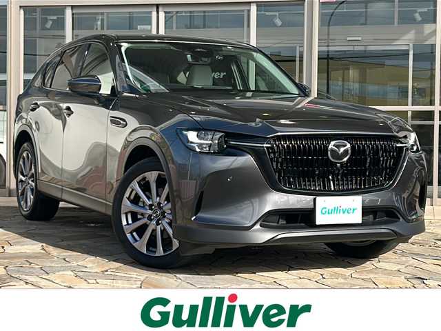 マツダ ＣＸ－６０ 25S エクスクルーシブモード 静岡県 2023(令5)年 2.6万km マシーングレープレミアムM プリクラッシュ/・バックカメラ/・全方位カメラ/・レーンキープアシスト/・ロードキープアシスト/・ブラインドスポットモニタリング/・スマートブレーキサポート/・コーナーセンサー/・クリアランスソナー/・クルーズコントロール/・ディスタンス＆スピードアラート/・パーキングセンサー/・TCS(トラクションコントロールシステム)/純正ナビ/・FM/・AM/・Bluetooth/・フルセグTV/・HDMI/・スマホ連携/主要装備/・パドルシフト/・アイドリングストップ/・プッシュスタート/・パワーバックドア/・ETC/・電動格納ミラー/・ヒートステアリング/・ステアリングリモコン/・BOSEサウンド