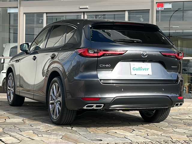 マツダ ＣＸ－６０ 25S エクスクルーシブモード 静岡県 2023(令5)年 2.6万km マシーングレープレミアムM プリクラッシュ/・バックカメラ/・全方位カメラ/・レーンキープアシスト/・ロードキープアシスト/・ブラインドスポットモニタリング/・スマートブレーキサポート/・コーナーセンサー/・クリアランスソナー/・クルーズコントロール/・ディスタンス＆スピードアラート/・パーキングセンサー/・TCS(トラクションコントロールシステム)/純正ナビ/・FM/・AM/・Bluetooth/・フルセグTV/・HDMI/・スマホ連携/主要装備/・パドルシフト/・アイドリングストップ/・プッシュスタート/・パワーバックドア/・ETC/・電動格納ミラー/・ヒートステアリング/・ステアリングリモコン/・BOSEサウンド