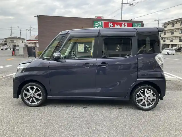 日産 デイズ ルークス HWS X Vセレクション 滋賀県 2019(平31)年 1.9万km プレミアムパープルP ワンオーナー/エマージェンシーブレーキ/踏み間違い防止アシスト/純正ナビ/Bluetooth、DVD、CD、フルセグテレビ/アラウンドビューモニター/ETC/両側パワースライドドア/純正前後ドライブレコーダー/ハーフレザーシート/タッチパネル式エアコン/LEDヘッドライト/純正15インチアルミホイール/取扱説明書/保証書/