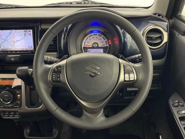 スズキ ハスラー Jスタイル Ⅲ ターボ 秋田県 2018(平30)年 6.3万km ブレイブカーキパール/スチールシルバー 4WD/社外ナビ　/フルセグTV/AM/FM/CD/DVD/Bluetooth/バックカメラ　/デュアルカメラブレーキサポート　/クルーズコントロール　/パドルシフト　/レーンキープアシスト　/横滑り防止装置/ダウンヒルアシストコントロール/アイドリングストップ/前席シートヒーター　/ビルトインETC/HIDヘッドライト/ハーフレザーシート/フォグランプ　/スマートキー/スペアキー/純正フロアマット/純正アルミホイール