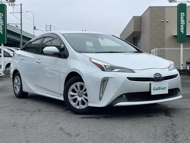 トヨタ プリウス SセーフティプラスⅡ 福岡県 2021(令3)年 8.4万km プラチナホワイトパールマイカ 純正7型メモリーナビ/（フルセグTV/BT/CD/DVD）/バックモニター/トヨタセーフティー/コーナーセンサー/レーダークルコン/BSM/前後ドラレコ/純正LEDヘッドライト/フォグランプ/スペアキー/Pスタート/純正フロアマット