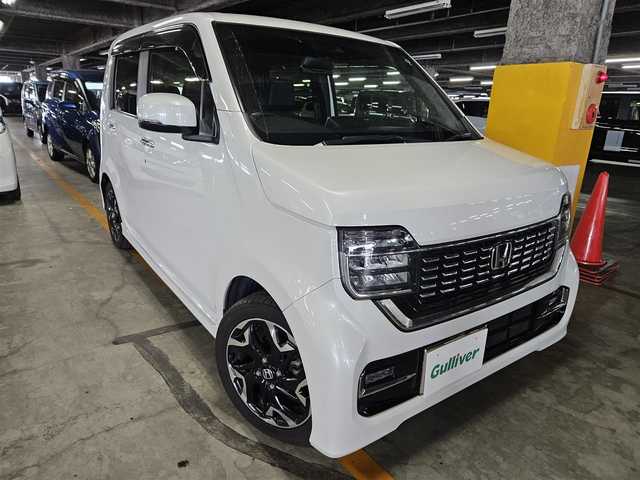 ホンダ Ｎ ＷＧＮ カスタム Lターボ ホンダS 富山県 2021(令3)年 4.7万km プラチナホワイトパール ワンオーナー/純正ディスプレイオーディオ/　(Bluetooth/AM/FM/CD)/ワンセグTV/バックモニター/ビルトインETC/渋滞追従機能付アダプティブクルーズコントロール/ソナーセンサー/ホンダセンシング/・衝突軽減ブレーキ/・誤発進抑制機能(前後)/・歩行者事故低減ステアリング/・先行車発進お知らせ機能/・標識認識機能/・車線逸脱支援システム/・オートハイビーム/ターボ/LEDヘッドランプ/本革巻きステアリング/パドルシフト/トリコット/合皮コンビシート/アレルクリーンプラスシート/運転席シートヒーター/純正15インチアルミホイール/スマートキーシステム/禁煙車