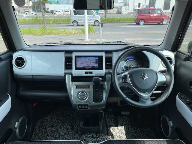 スズキ ハスラー X 青森県 2018(平30)年 4.9万km フェニックスレッドパール/ブルーイッシュブラックパール 4WD/社外メモリナビ・フルセグTV/CD・DVD・Bluetooth・SD/バックカメラ/前席シートヒーター/デュアルカメラブレーキサポート/レーンキープアシスト/ヒルディセントコントロール/ビルトインETC/HIDライト/フォグランプ/純正15インチアルミ/スマートキー/プッシュスタート