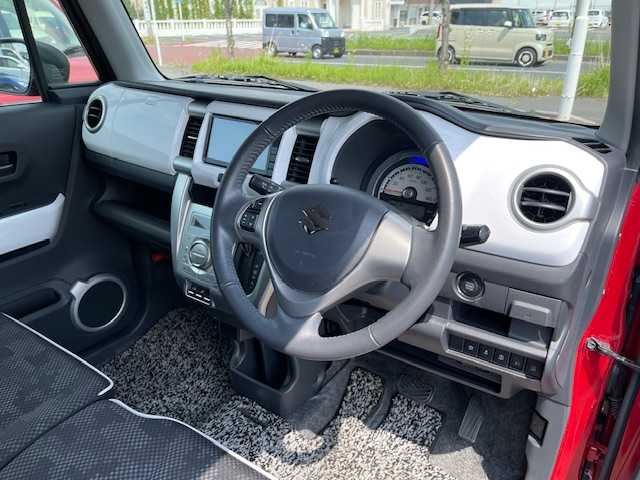スズキ ハスラー X 青森県 2018(平30)年 4.9万km フェニックスレッドパール/ブルーイッシュブラックパール 4WD/社外メモリナビ・フルセグTV/CD・DVD・Bluetooth・SD/バックカメラ/前席シートヒーター/デュアルカメラブレーキサポート/レーンキープアシスト/ヒルディセントコントロール/ビルトインETC/HIDライト/フォグランプ/純正15インチアルミ/スマートキー/プッシュスタート