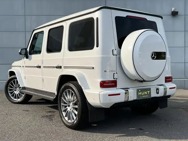 メルセデス・ベンツ ゲレンデヴァーゲン Ｇ４００ｄ AMGライン 千葉県 2023(令5)年 1.8万km 白 マヌファクトゥーアＰ/ラグジュアリーパッケージ/４ＷＤ/ターボ/衝突軽減ブレーキ/全方位カメラ/純正１２．３インチＨＤＤナビ/レーダークルーズコントロール/BSM/ブルメスターサウンド/レザーシート/シートヒーター/ベンチレーション/ＬＥＤヘッドライト