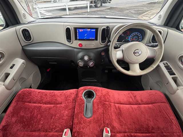 日産 キューブ 15X パーティーレッドセレ 京都府 2011(平23)年 2.8万km ホワイトパール ・SDナビ(AVIC-MRZ99)/　ワンセグ/　CD/DVD再生/　SD再生/・プッシュスタート/・電格ミラー/・ECOモード/・ETC/・外品15インチAW/・スペアキー/・取説/保証書