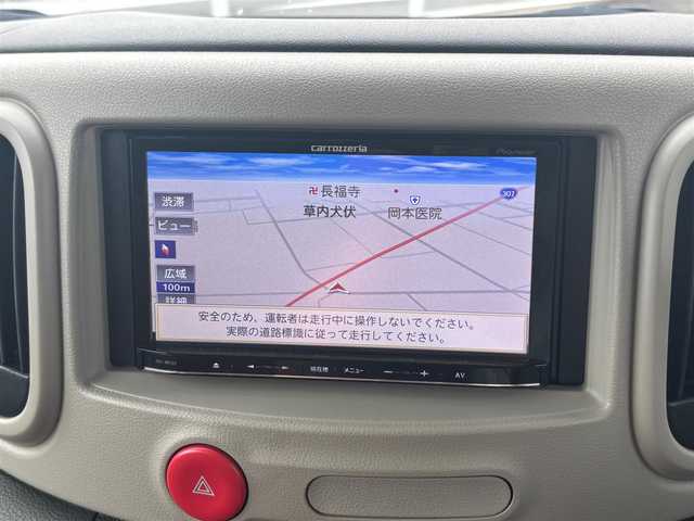 日産 キューブ 15X パーティーレッドセレ 京都府 2011(平23)年 2.8万km ホワイトパール ・SDナビ(AVIC-MRZ99)/　ワンセグ/　CD/DVD再生/　SD再生/・プッシュスタート/・電格ミラー/・ECOモード/・ETC/・外品15インチAW/・スペアキー/・取説/保証書