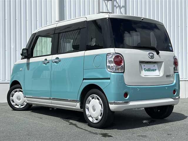ダイハツ ムーヴ キャンバス X メイクアップ リミテッド SAⅢ 三重県 2020(令2)年 3万km パールホワイトⅢ/ファインミントメタリック 2トーン 純正ナビ/全周囲カメラ/両側パワースライドドア/衝突軽減ブレーキ/オートライト/オートハイビーム/ETC/純正フロアマット/コーナーセンサー/レーンキープアシスト/横滑り防止/アイドリングストップ/電動格納ミラー/禁煙車