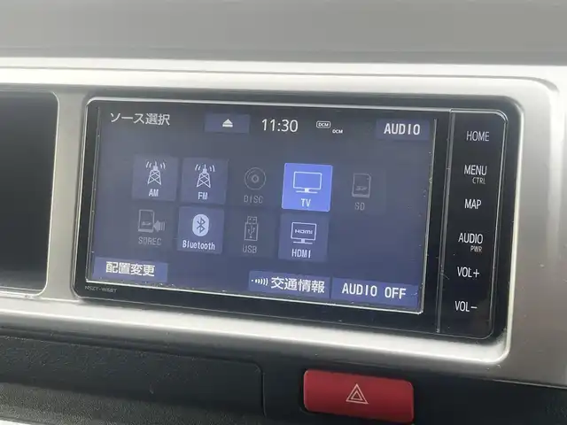 トヨタ ハイエース GL 島根県 2018(平30)年 5.5万km ブラックマイカ 純正SDナビ　/フルセグTV　/DVD再生　/Bluetooth接続　/バックカメラ　/フリップダウンモニター　/ビルトインETC２．０　/前後ドライブレコーダー　/衝突軽減ブレーキ/片側パワースライドドア　/前後コーナーセンサー　/オートハイビーム／ライト　/スマートキー/社外１７インチアルミホイール/純正フロアマット