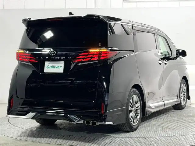 トヨタ アルファード Z 大阪府 2023(令5)年 0.9万km ブラック 左右独立ムーンルーフ 黒革 モデリスタエアロ 純正14incナビTV 360カメラ 後席モニター ヘッドアップD デジタルインナーミラー パワーシート/ヒーター/エアコン 電動リアゲート レーダーC 衝突軽減B BSM