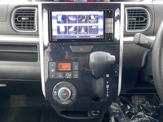 ダイハツ タント カスタムX トップED LTD SAⅢ 道東・釧路十勝 2018(平30)年 9.1万km ブラックマイカメタリック 4WD/純正ナビ　NSZN-W680/(AM/FM/CD/DVD/BT)/純正エンジンスターター/純正ドライブレコーダー　前のみ/ETC/アラウンドビューモニター/バックカメラ/両側パワースライドドア/ハーフレザーシート/シートヒーター　運転席のみ/夏タイヤ積込/純正14インチAW/純正フロアマット/パーキングアシスト/コーナーセンサー　後ろのみ/レーンキープアシスト/オートライト/オートマチックハイビーム/ライトレベライザー/フォグランプ/ABS/横滑り防止装置/スペアキー/USB入力端子