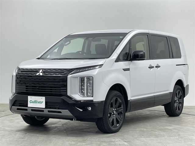 三菱 デリカＤ：５ シャモニー 群馬県 2025(令7)年 0.1万km未満 パール 登録済未使用車　マルチアラウンドモニター　ブラインドスポットモニター　レーダークルーズコントロール　レーンキープアシスト　衝突軽減ブレーキ　パワーバックドア　ステアリングヒーター　両側パワスラ