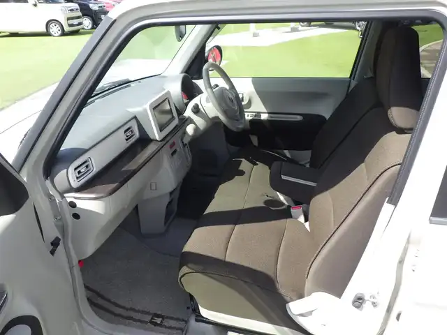 スズキ ラパン F リミテッド 千葉県 2017(平29)年 4.7万km フォーンベージュM スズキセーフティサポート/社外メモリーナビ/地デジTV/【DVD/CD再生機能　Bluetooth接続】/運転席シートヒーター/革巻きステアリング/HIDヘッドライト/ウインカーミラー/純正14インチアルミホイル/携帯リモコン