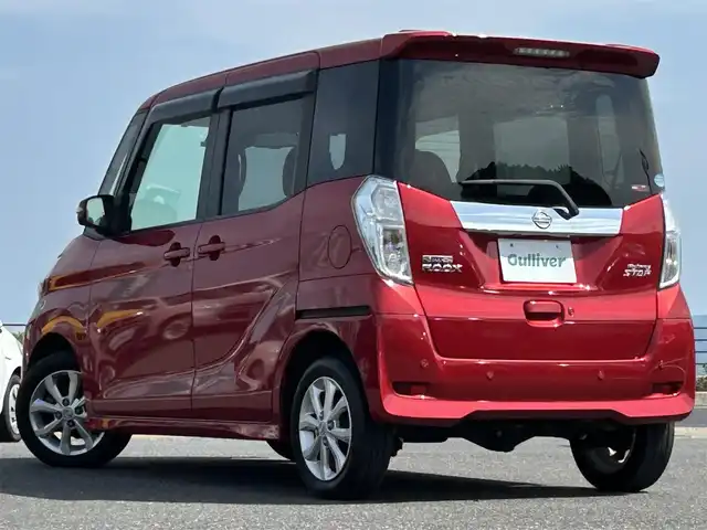 日産 デイズ ルークス ハイウェイスター Xターボ 島根県 2018(平30)年 9万km スパークリングレッドM エマージェンシーブレーキ/純正ナビ/CD/DVD/DTV/Bluetooth/アラウンドビューモニター/片側パワースライドドア/ステアリングスイッチ/ドライブレコーダー/シートヒーター /LEDオートライト/ETC/スマートキー/プッシュスタート /純正フロアマット/純正ドアバイザー