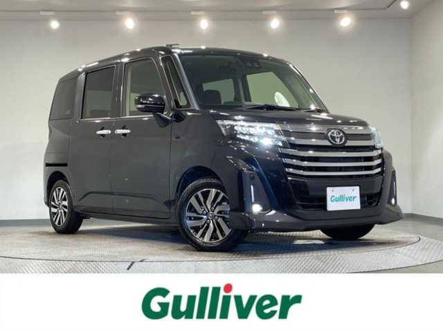 トヨタ ルーミー カスタムG 愛知県 2023(令5)年 2.2万km ブラックマイカメタリック 純正ナビ/（Bluetooth/AM/FM/フルセグTV/Carplay）/衝突軽減ブレーキ/両側電動スライドドア/レーダークルーズコントロール/シートヒーター/LEDオートライト/ETC/バックカメラ/コーナーセンサー/純正14インチAW/スマートキー/スペアキー有/アイドリングストップ/パーキングアシスト