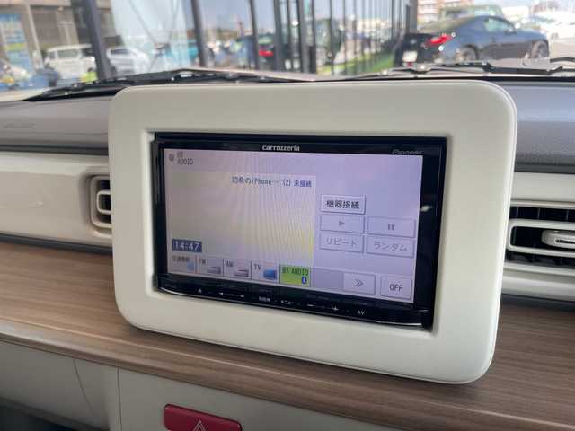 スズキ ラパン X 愛知県 2016(平28)年 5.6万km フォーンベージュメタリック/ホワイト2トーンルーフ SDナビ/シートヒーター/バックカメラ/純正アルミホイール/HIDヘッドライト/オートライト/ETC/衝突軽減システム/フルセグ/Bluetooth/スマートキー/プッシュスタート