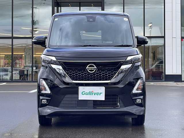 日産 ルークス HWS X プロパイロットED 青森県 2021(令3)年 3.2万km ブラック ・純正ナビ/・フルセグ/・CD/DVD/Bluetooth/・全方位カメラ/・衝突被害軽減ブレーキ/・レーンキープアシスト/・レーダークルーズコントロール（追従有）/・オートライト/・オートマチックハイビーム/・LEDヘットライト/・LEDフォグランプ/・アイドリングストップ/・シートヒーター/・両側パワースライドドア/・プッシュスタート/・スマートキー/・スペアキー/・電動格納ミラー/・純正フロアマット/・純正AW14